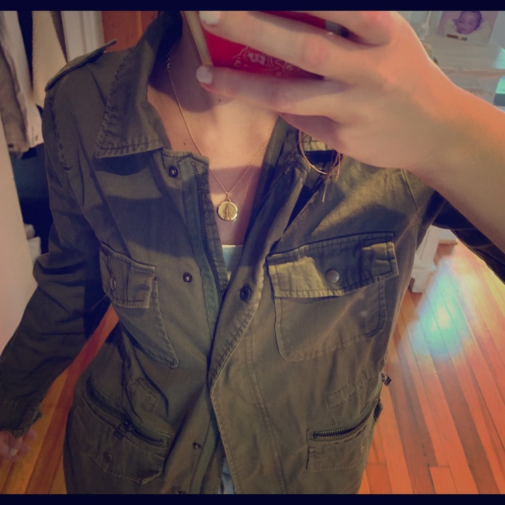 Green army jacket